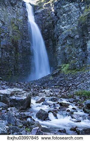 "Njupeskar, the highest waterfall in Sweden, Fulufjallet National Park, Dalarnas lan, Dalarna County, Sweden, Europe" View Large Photo Image Stock Photography - "Njupeskar, the highest waterfall in Sweden, Fulufjallet National Park, Dalarnas lan, Dalarna County, Sweden, Europe". Fotosearch