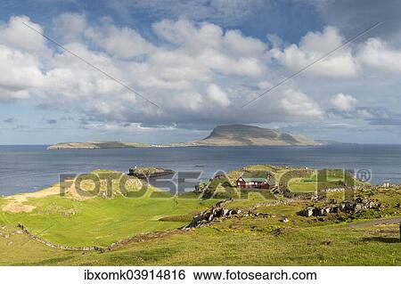 Stock Photograph - "Nolsoy Island, viewed from Hoyvik on Streymoy, Faroe Islands, Denmark, Europe". Fotosearch