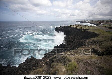 Stock Image - "North coast of Sao Miguel, Atlantic, Azores, Portugal, Europe". Fotosearch