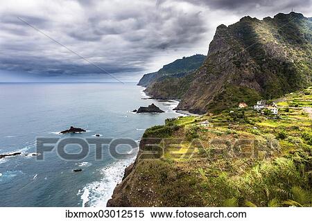 "North Coast with coastal cliffs near Boaventura, Vicente, Boaventura, Madeira, Portugal, Europe" View Large Photo Image Stock Photography - "North Coast with coastal cliffs near Boaventura, Vicente, Boaventura, Madeira, Portugal, Europe". Fotosearch