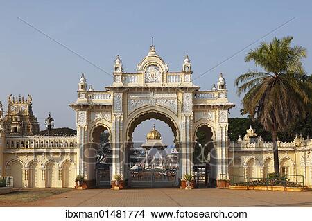 "North Gate of the Maharaja's Palace Mysore Palace, Chamaraja Circle, Mysore, Karnataka, South India, India, South Asia, Asia" View Large Photo Image Picture - "North Gate of the Maharaja's Palace Mysore Palace, Chamaraja Circle, Mysore, Karnataka, South India, India, South Asia, Asia". Fotosearch