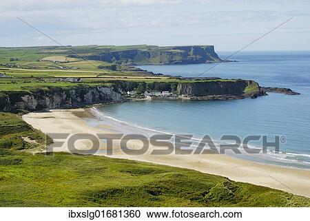 "Northern Irish coastline with wide sandy beaches in Ballycastle, County Antrim, Northern Ireland, United Kingdom, Europe" View Large Photo Image Stock Image - "Northern Irish coastline with wide sandy beaches in Ballycastle, County Antrim, Northern Ireland, United Kingdom, Europe". Fotosearch