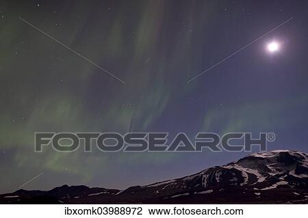 "Northern Lights and Full Moon over Mt Snaefell, Highlands of Iceland, Northeastern Region, Iceland, Europe" View Large Photo Image Stock Image - "Northern Lights and Full Moon over Mt Snaefell, Highlands of Iceland, Northeastern Region, Iceland, Europe". Fotosearch