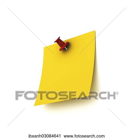 "Note with a push pin, 3D rendering" View Large Photo Image Stock Image - "Note with a push pin, 3D rendering". Fotosearch