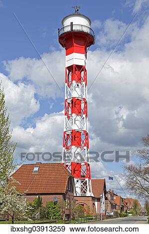 "Oberfeuer Grunendeich Lighthouse, Altes Land region, Lower Saxony, Germany, Europe" View Large Photo Image Stock Photo - "Oberfeuer Grunendeich Lighthouse, Altes Land region, Lower Saxony, Germany, Europe". Fotosearch