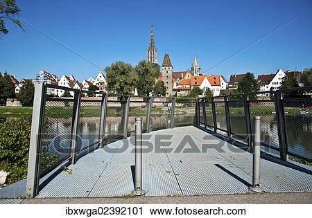 "Observation platform, panorama across the Danube River towards Ulm with Ulm Minster and Metzgerturm, Butchers Tower, Baden-Wuerttemberg, Germany, Europe, PublicGround, Europe" View Large Photo Image Stock Image - "Observation platform, panorama across the Danube River towards Ulm with Ulm Minster and Metzgerturm, Butchers Tower, Baden-Wuerttemberg, Germany, Europe, PublicGround, Europe". Fotosearch
