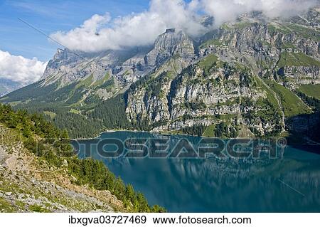 "Oeschinen Lake in a UNESCO World Natural Heritage Site of the Swiss Alps, Kandersteg, Bernese Oberland, Canton of Bern, Switzerland, Europe" View Large Photo Image Stock Photo - "Oeschinen Lake in a UNESCO World Natural Heritage Site of the Swiss Alps, Kandersteg, Bernese Oberland, Canton of Bern, Switzerland, Europe". Fotosearch