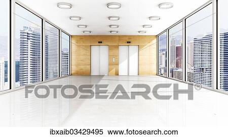 "Office building, lift, 3D illustration" View Large Photo Image Stock Photography - "Office building, lift, 3D illustration". Fotosearch
