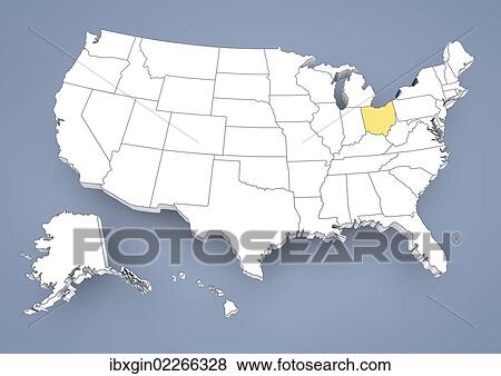 "Ohio, OH, highlighted on a contour map of USA, United States of America, 3D illustration" View Large Photo Image Stock Photo - "Ohio, OH, highlighted on a contour map of USA, United States of America, 3D illustration". Fotosearch