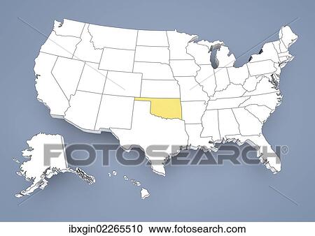 "Oklahoma, OK, highlighted on a contour map of USA, United States of America, 3D illustration" View Large Photo Image Stock Image - "Oklahoma, OK, highlighted on a contour map of USA, United States of America, 3D illustration". Fotosearch