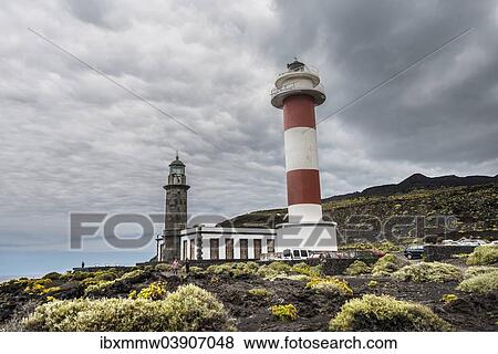 "Old and new lighthouse, on the southern cape of Punta de Fuencaliente, La Palma, Canary Islands, Spain, Europe" View Large Photo Image Stock Photo - "Old and new lighthouse, on the southern cape of Punta de Fuencaliente, La Palma, Canary Islands, Spain, Europe". Fotosearch