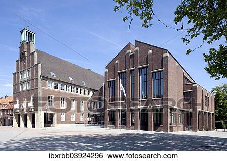 "Old and new town hall, Ahaus, Munsterland, North Rhine-Westphalia, Germany, Europe" View Large Photo Image Stock Photograph - "Old and new town hall, Ahaus, Munsterland, North Rhine-Westphalia, Germany, Europe". Fotosearch