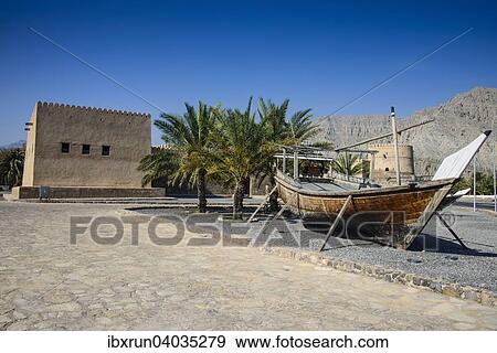 "Old dhow in front of Khasab fort, Khasab, Musandam, Oman, Asia" View Large Photo Image Stock Photo - "Old dhow in front of Khasab fort, Khasab, Musandam, Oman, Asia". Fotosearch