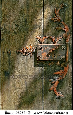 "Old doorlock on a door of the Muehlfeldkirche church, Bad Tolz, Upper Bavaria, Bavaria, Germany, Europe" View Large Photo Image Stock Image - "Old doorlock on a door of the Muehlfeldkirche church, Bad Tolz, Upper Bavaria, Bavaria, Germany, Europe". Fotosearch