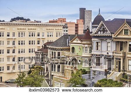 "Old houses in Alamo Square, known as the Painted Ladies, San Francisco, California, United States, North America" View Large Photo Image Stock Image - "Old houses in Alamo Square, known as the Painted Ladies, San Francisco, California, United States, North America". Fotosearch