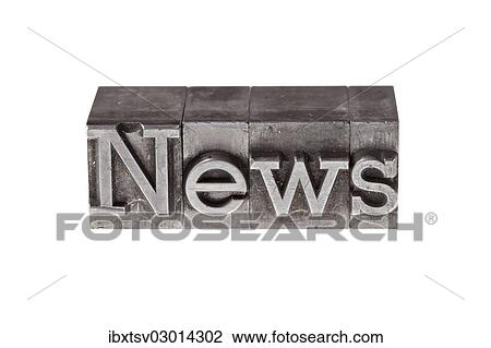Old lead letters forming the word News View Large Photo Image Stock Image - Old lead letters forming the word News. Fotosearch