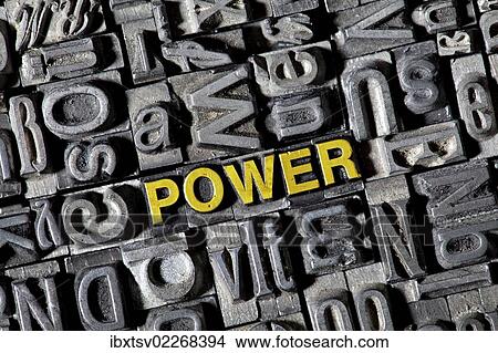 "Old lead letters forming the word """"Power""""" View Large Photo Image Picture - "Old lead letters forming the word """"Power""""". Fotosearch