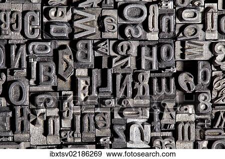 Old lead type for letterpress printing View Large Photo Image Stock Photo - Old lead type for letterpress printing. Fotosearch