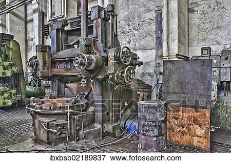 "Old machinery in an old abandoned factory in Rijeka, Croatia, Europe" View Large Photo Image Stock Photo - "Old machinery in an old abandoned factory in Rijeka, Croatia, Europe". Fotosearch