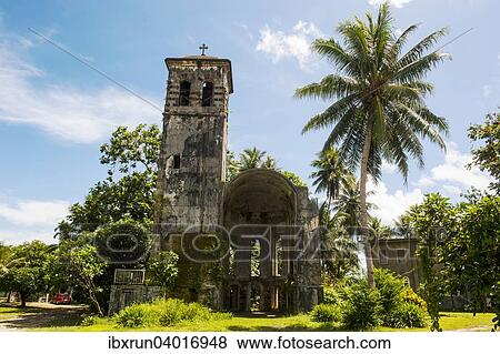 "Old ruins of a church, Pohnpei, Micronesia, Oceania" View Large Photo Image Stock Photo - "Old ruins of a church, Pohnpei, Micronesia, Oceania". Fotosearch