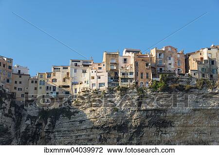 "Old town on chalk cliffs, Bonifacio, Corsica, France, Europe" View Large Photo Image Stock Image - "Old town on chalk cliffs, Bonifacio, Corsica, France, Europe". Fotosearch