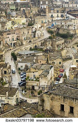 Stock Photo - "Old Town, Sassi di Matera, Matera, Basilicata, Italy, Europe". Fotosearch