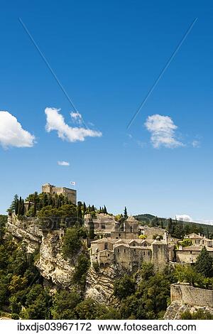 Stock Image - "Old town, Vaison-la-Romaine, Vaucluse, Provence-Alpes-Cote d'Azur, France, Europe". Fotosearch