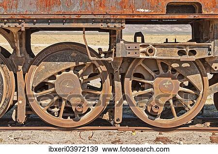 "Old train in the train cemetery Cementerio de los Trenes, Uyuni, Bolivia, South America" View Large Photo Image Stock Photo - "Old train in the train cemetery Cementerio de los Trenes, Uyuni, Bolivia, South America". Fotosearch