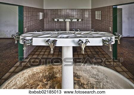 "Old washroom in an abandoned factory before its demolition, Laupheim, Baden-Wuerttemberg, Germany, Europe" View Large Photo Image Stock Image - "Old washroom in an abandoned factory before its demolition, Laupheim, Baden-Wuerttemberg, Germany, Europe". Fotosearch