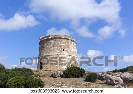 "Old watchtower, Son Ganxo, Menorca, Balearic Islands, Spain, Europe" View Large Photo Image Stock Image - "Old watchtower, Son Ganxo, Menorca, Balearic Islands, Spain, Europe". Fotosearch