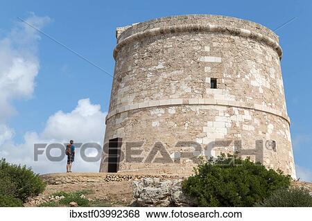 "Old watchtower, Son Ganxo, Menorca, Balearic Islands, Spain, Europe" View Large Photo Image Stock Photo - "Old watchtower, Son Ganxo, Menorca, Balearic Islands, Spain, Europe". Fotosearch