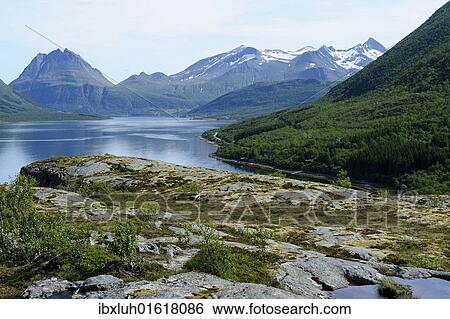Stock Photograph - "On the RV 17 coast road, Northern Norway, Norway, Scandinavia, Europe". Fotosearch