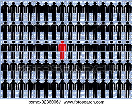 "One man among many others, symbolic image for outsider" View Large Photo Image Stock Photo - "One man among many others, symbolic image for outsider". Fotosearch