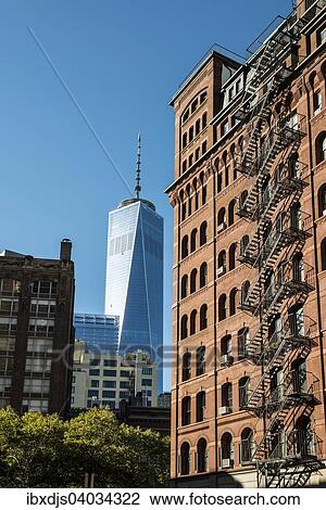 Stock Image - "One World Trade Center, Manhattan, New York City, New York, United States, North America". Fotosearch
