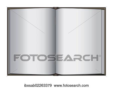 "Open book with blank pages, top view, illustration" View Large Photo Image Stock Photo - "Open book with blank pages, top view, illustration". Fotosearch