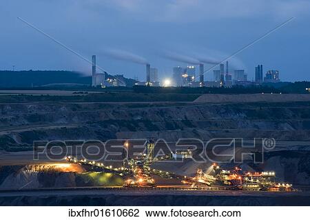"Open pit Garzweiler with the power plants Frimmersdorf and Neurath in the back, North Rhine-Westphalia, Germany, Europe" View Large Photo Image Stock Image - "Open pit Garzweiler with the power plants Frimmersdorf and Neurath in the back, North Rhine-Westphalia, Germany, Europe". Fotosearch