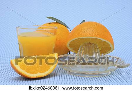 "Orange juicer made of glass, oranges, freshly squeezed orange juice" View Large Photo Image Stock Image - "Orange juicer made of glass, oranges, freshly squeezed orange juice". Fotosearch