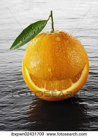Orange with smiling mouth View Large Photo Image Stock Photo - Orange with smiling mouth. Fotosearch