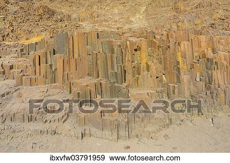 Stock Photo - "Organ Pipes, basalt rock, Damaraland, Namibia, Africa". Fotosearch
