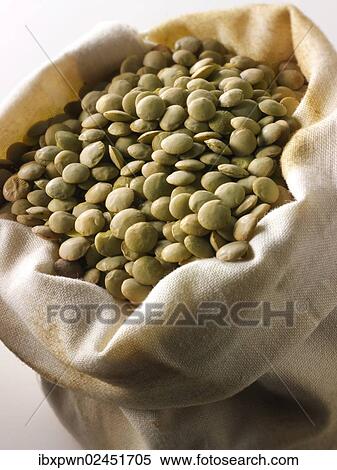Stock Photography - Organic Green lentils. Fotosearch