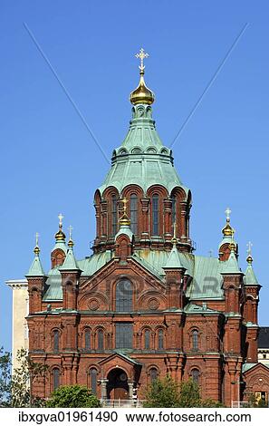 "Orthodox Uspensky Cathedral, brick building, Helsinki, Finland, Europe" View Large Photo Image Stock Image - "Orthodox Uspensky Cathedral, brick building, Helsinki, Finland, Europe". Fotosearch