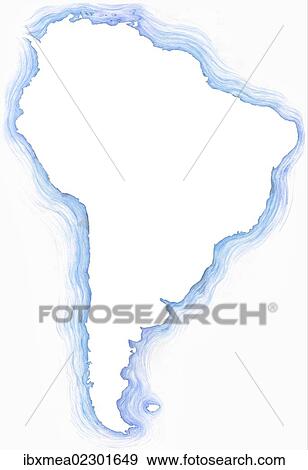 Outline map of South America View Large Photo Image Stock Photo - Outline map of South America. Fotosearch