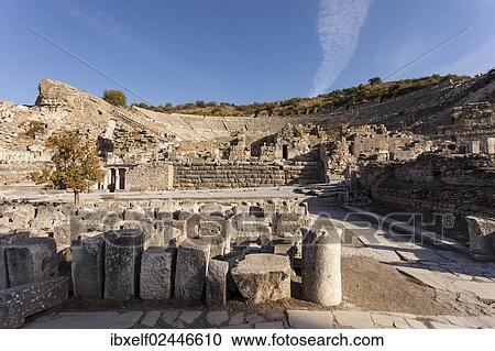 "Overlooking the ancient amphitheatre in Ephesus, Ephesus, Selcuk, Turkey, Asia" View Large Photo Image Stock Image - "Overlooking the ancient amphitheatre in Ephesus, Ephesus, Selcuk, Turkey, Asia". Fotosearch