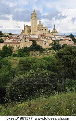 "Overlooking the city and cathedral, Segovia, Unesco World Heritage Site, Castile and Leon or Castilia y Leon, Spain, Europe" View Large Photo Image Stock Photo - "Overlooking the city and cathedral, Segovia, Unesco World Heritage Site, Castile and Leon or Castilia y Leon, Spain, Europe". Fotosearch