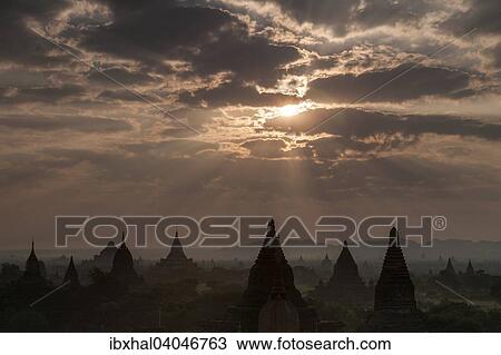 "Pagoda field in the morning mist, stupas, pagodas, temple complex, Bagan, Myanmar, Asia" View Large Photo Image Stock Image - "Pagoda field in the morning mist, stupas, pagodas, temple complex, Bagan, Myanmar, Asia". Fotosearch