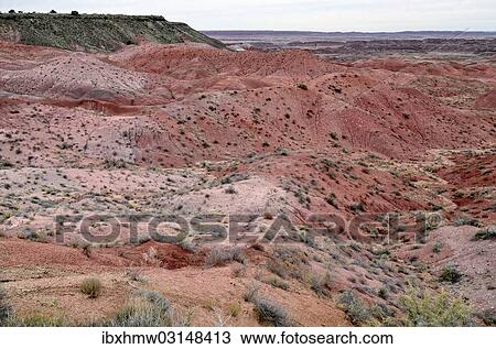 "Painted Desert, hills, desert landscape, view from Tiponi Point, Painted Desert, Holbrook, Arizona, United States, North America" View Large Photo Image Stock Image - "Painted Desert, hills, desert landscape, view from Tiponi Point, Painted Desert, Holbrook, Arizona, United States, North America". Fotosearch