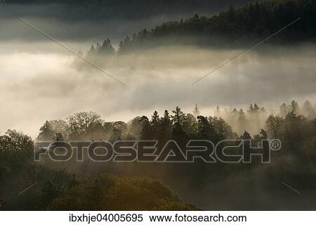 Stock Photography - "Palatinate Forest, from Lindelbrunn castle ruins, Dahn Rockland, Dahn, Palatinate, Rhineland-Palatinate, Germany, Europe". Fotosearch