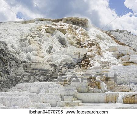 "Palette Spring sinter terrace of the Lower Terrace, Mammoth Hot Springs, Yellowstone National Park, Wyoming, United States, North America" View Large Photo Image Stock Photography - "Palette Spring sinter terrace of the Lower Terrace, Mammoth Hot Springs, Yellowstone National Park, Wyoming, United States, North America". Fotosearch