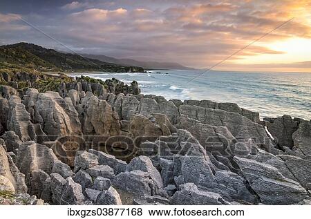 "Pancake Rocks, Paparoa National Park, Punakaiki, South Island, New Zealand, Oceania" View Large Photo Image Stock Photo - "Pancake Rocks, Paparoa National Park, Punakaiki, South Island, New Zealand, Oceania". Fotosearch