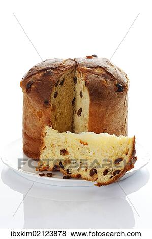 "Panettone, Italian cake, cut" View Large Photo Image Stock Photo - "Panettone, Italian cake, cut". Fotosearch